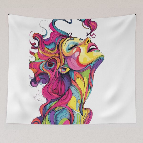 Item preview, Psychedelic Girl: Vibrant Groovy Retro designed and sold by bapupa.