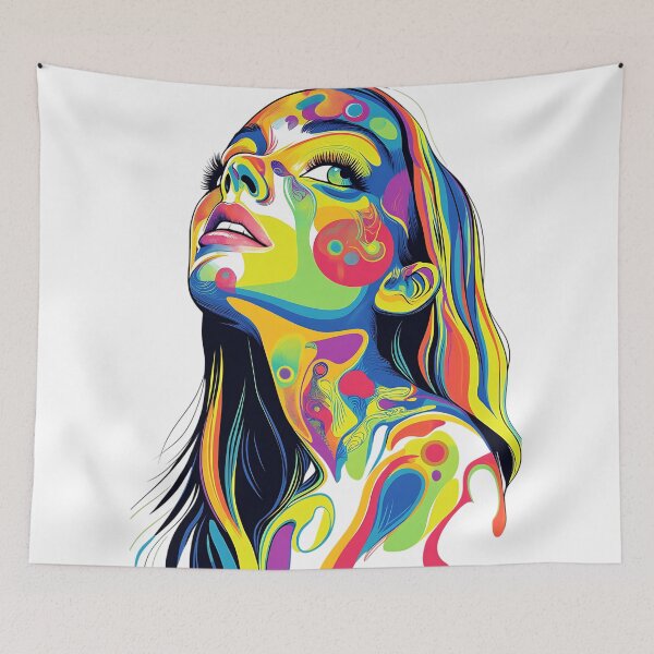 Item preview, Psychedelic Girl: Surreal Retro Woman designed and sold by bapupa.