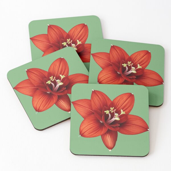Item preview, Red Amaryllis Flower Wall Decor designed and sold by bvdesignart.