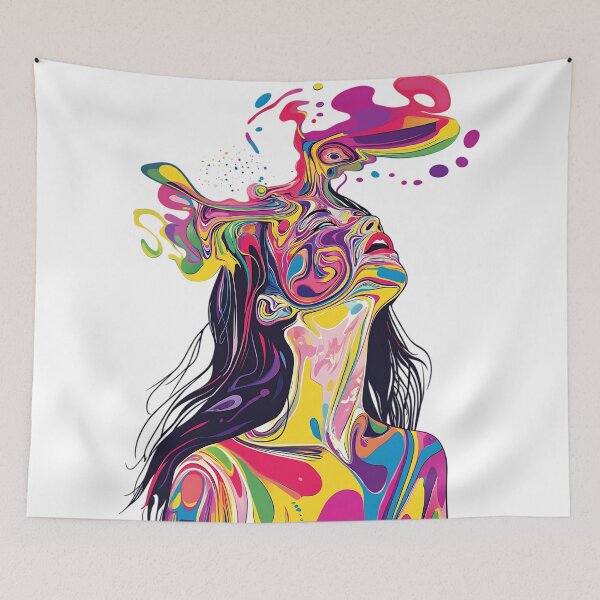 Item preview, Psychedelic Girl: Surreal Visionary Woman designed and sold by bapupa.