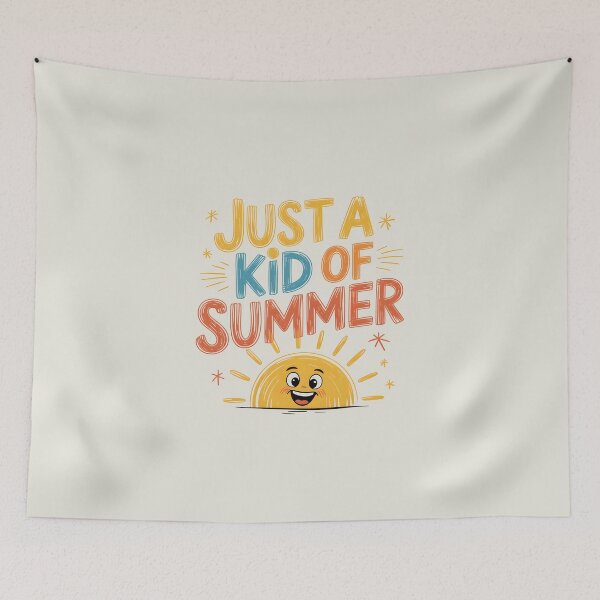 Item preview, Just a Kid of Summer Whimsical Sunny Quote designed and sold by Jollys-ArtShop.
