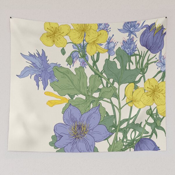 Item preview, Botalnical Art Gallery - Wildflowers - Vintage Cottagecore Flowers designed and sold by Jackie.Bloom.