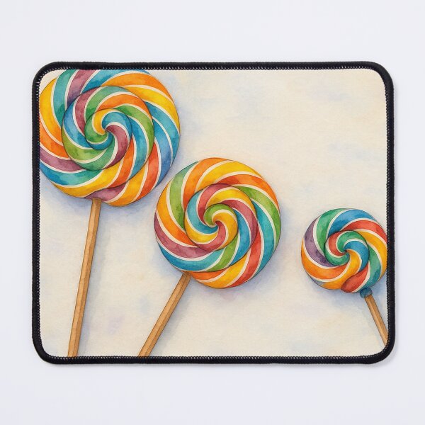 Item preview, Rainbow Swirl Lollipops Watercolor Illustration designed and sold by Pacika.