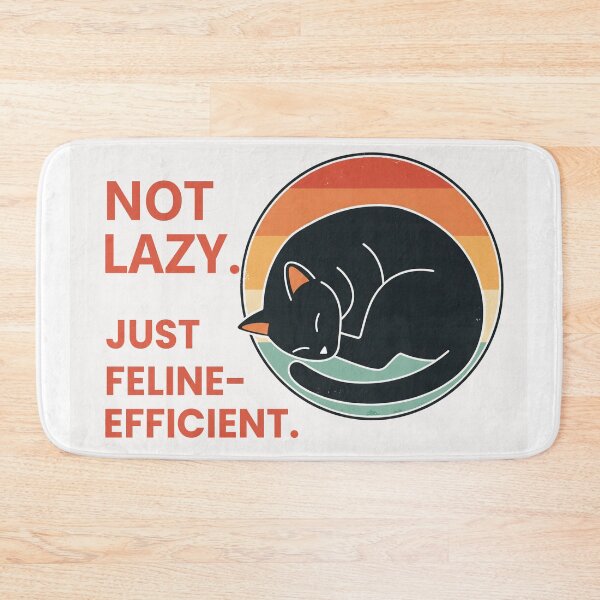 Item preview, Cute cat sleeping: Not Lazy Artwork designed and sold by Zini-ArtStudio.