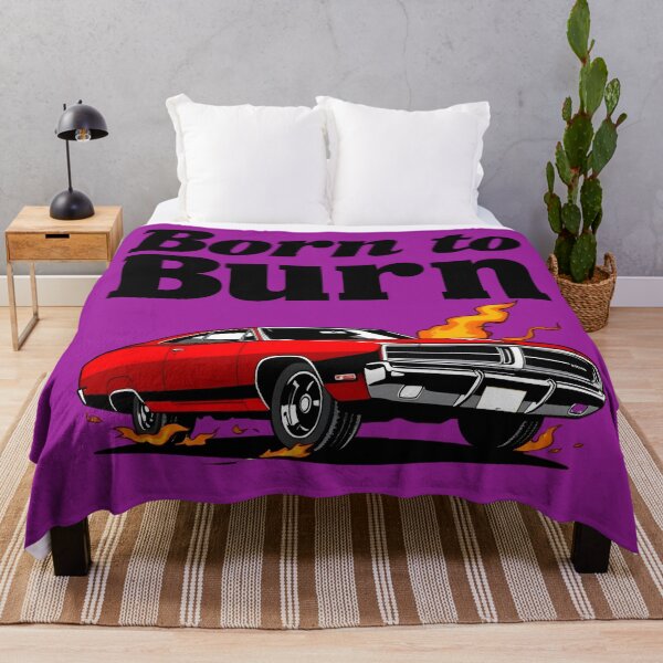 Item preview, Born to Burn Muscle Car – Red Classic Car with Flames Artwork designed and sold by gtrock.
