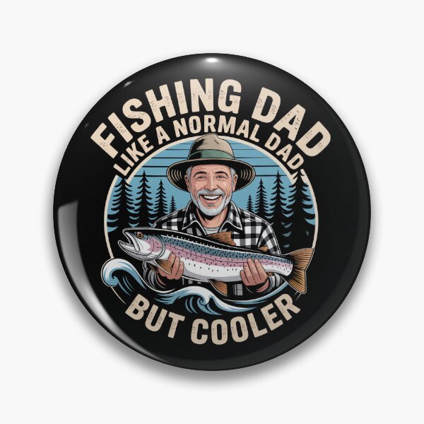 Item preview, Fishing Dad – Vintage Badge Design with Cool Outdoor Vibes designed and sold by MagicWander.