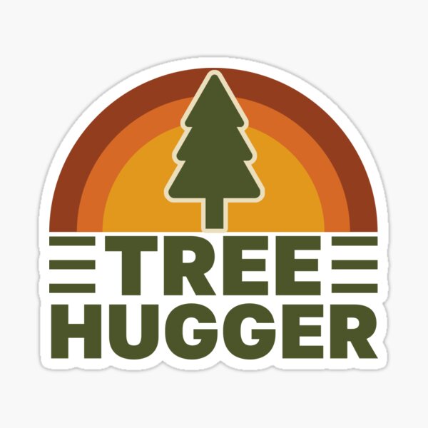 Item preview, Tree Hugger - Retro Environmental Nature Outdoor Lovers designed and sold by Sunserize Designs.