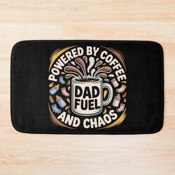 Item preview, Dad Fuel – Funny Cartoon Coffee Chaos Design for Tired Dads designed and sold by MagicWander.