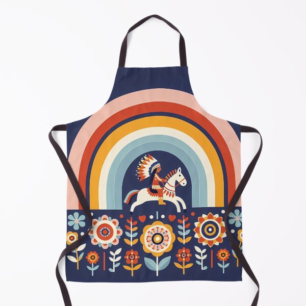 Item preview, Scandinavian Folk Art Colourful American Rider by heidiannemorris © designed and sold by FOLK ART FUSION by heidiannemorris.