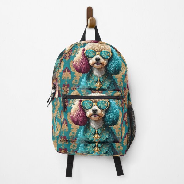 Item preview, Turquoise & Burgundy Ombre & Damask Poodle designed and sold by DesignsByPrnces.