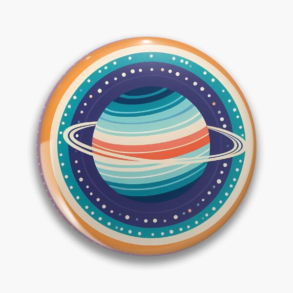 Item preview, Scandinavian Folk Art Colourful Patterned Saturn and Rings by heidiannemorris © designed and sold by FOLK ART FUSION by heidiannemorris.