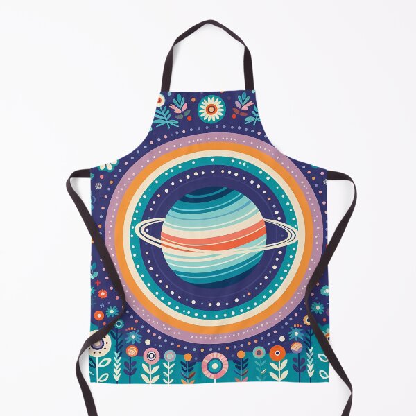 Item preview, Scandinavian Folk Art Colourful Patterned Saturn and Rings by heidiannemorris © designed and sold by FOLK ART FUSION by heidiannemorris.