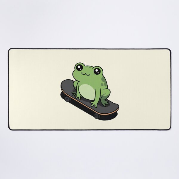 Item preview, Cute Kawaii Frog Riding Skateboard – Skater Animal Design designed and sold by Altered Pixels.