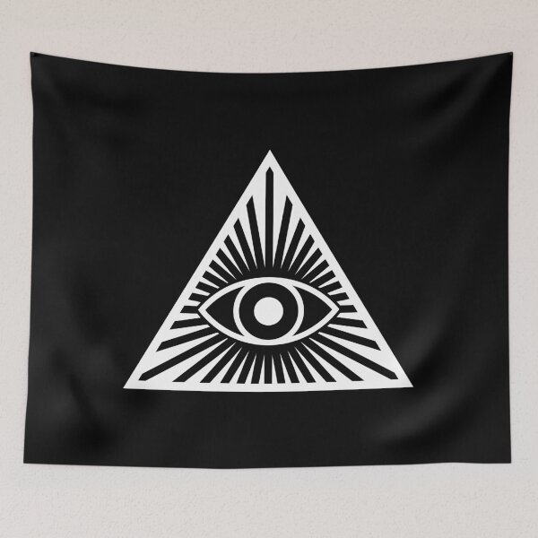 Item preview, Big Brother is Watching You - All Seeing Eye V3 (On Black) designed and sold by STUDIO-72.