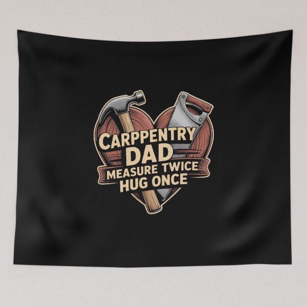Item preview, Carpentry Dad – Measure Twice Hug Once Vintage Woodworking  designed and sold by MagicWander.