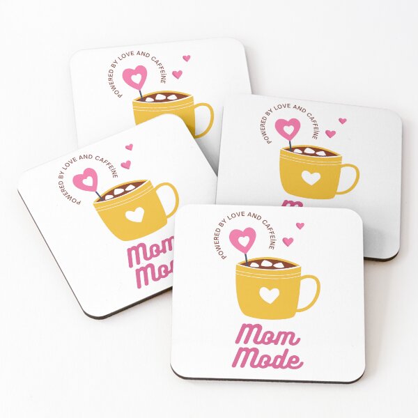 Item preview, Mom Mode: Powered by Love and Caffeine designed and sold by TwoDotsStudio.