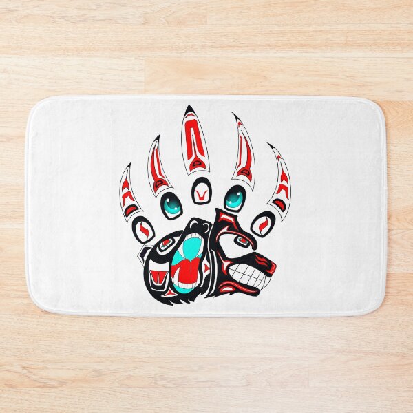 Item preview, Tlingit Wolf and bear claw (Red) designed and sold by RobsArtwork.