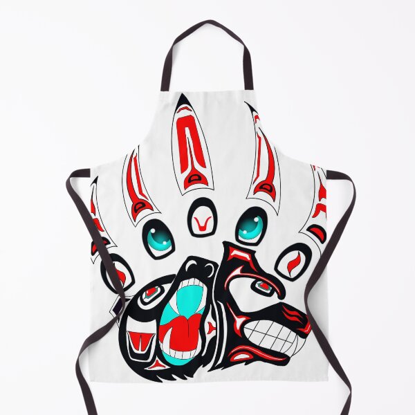 Item preview, Tlingit Wolf and bear claw (Red) designed and sold by RobsArtwork.