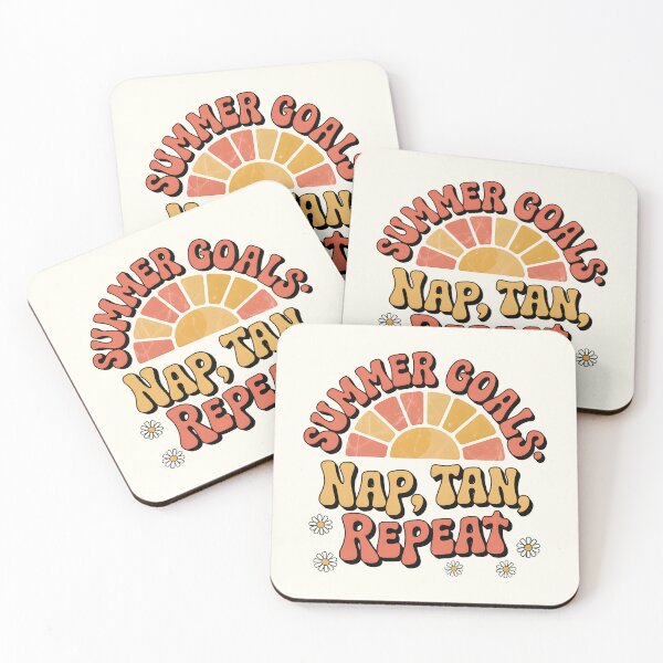 Item preview, Summer Goals: Nap, Tan, Repeat Groovy Quote designed and sold by Jollys-ArtShop.