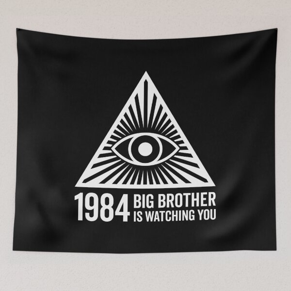 Item preview, Big Brother is Watching You - All Seeing Eye V4 (On Black) designed and sold by STUDIO-72.