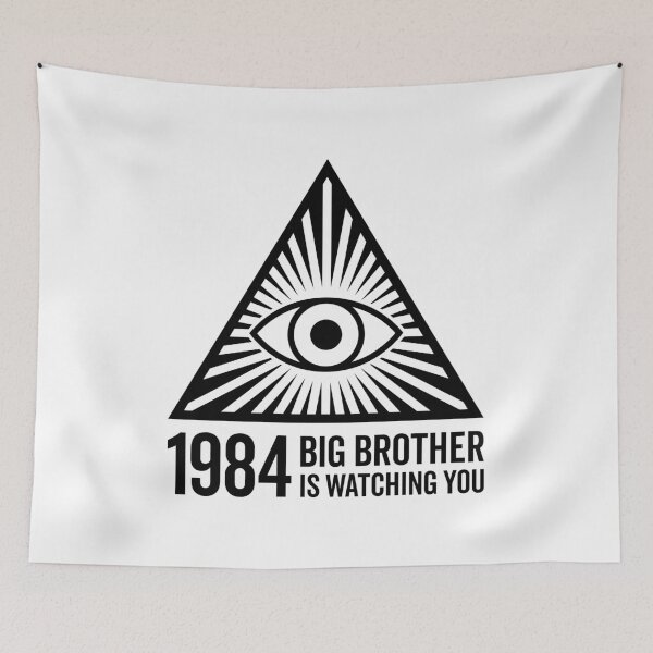 Item preview, Big Brother is Watching You - All Seeing Eye V4 (On White) designed and sold by STUDIO-72.