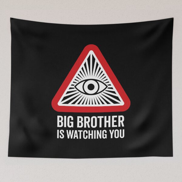 Item preview, Big Brother is Watching You - All Seeing Eye V2 (On Black) designed and sold by STUDIO-72.