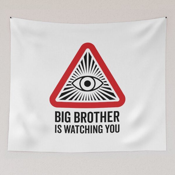Item preview, Big Brother is Watching You - All Seeing Eye V2 (On White) designed and sold by STUDIO-72.
