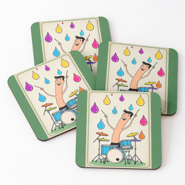 Item preview, Divertido baterista retro en estilo de dibujos animados designed and sold by AlinaSCorner.