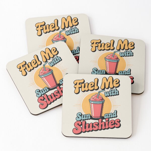 Item preview, Fuel Me with Sun and Slushies Fun Summer Quote designed and sold by Jollys-ArtShop.