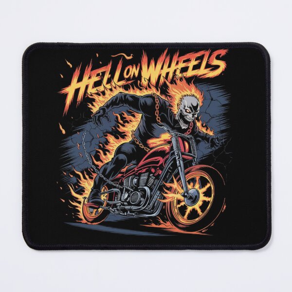 Item preview, Hell on Wheels – Flaming Skull Biker Art designed and sold by HYSTOREGYMWEAR.