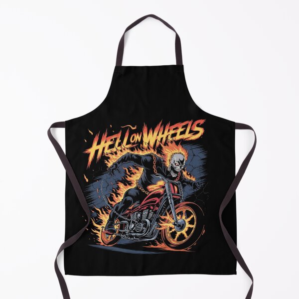 Item preview, Hell on Wheels – Flaming Skull Biker Art designed and sold by HYSTOREGYMWEAR.