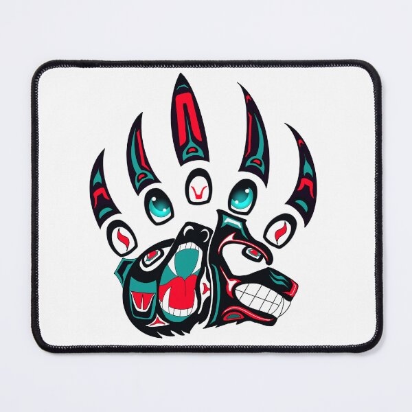Item preview, Tlingit Wolf and bear claw (Black) designed and sold by RobsArtwork.