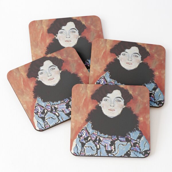 Item preview, Gustav Klimt’s unfinished 1917 oil painting Portrait of Johanna Staude designed and sold by EmeraldeaArt.