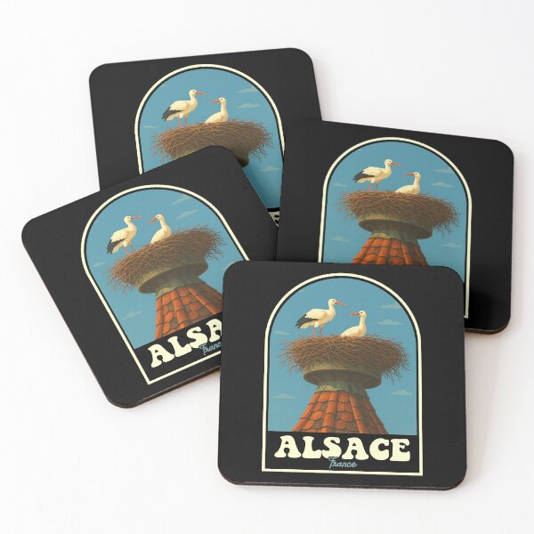 Item preview, Alsace France Storks Vintage Travel Design designed and sold by JackCurtis1991.