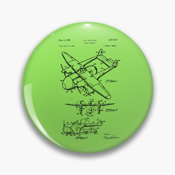 Item preview, 1951 Cargo Aircraft Patent – George C. Sullivan / Lockheed Modular Plane designed and sold by PatentCulture.