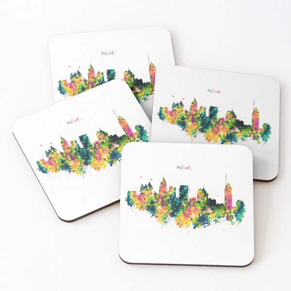 Item preview, Atlanta Skyline Watercolor designed and sold by caracatita75.