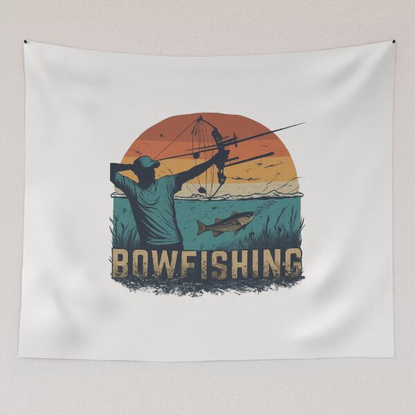 Item preview, Bowfishing T-Shirt Designs | Unique Bow Fishing Gifts Sticker designed and sold by RANDOMNESS.