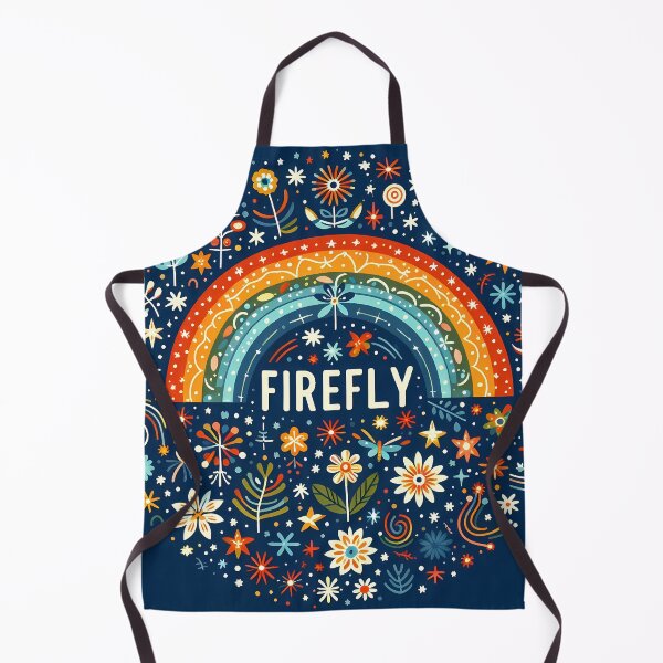 Item preview,  Scandinavian Folk Art Cute Glowing Fireflies and Rainbow by heidiannemorris © designed and sold by FOLK ART FUSION by heidiannemorris.