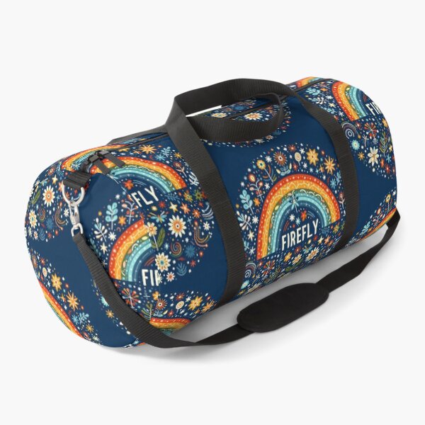 Item preview, Scandinavian Folk Art Cute Glowing Fireflies and Rainbow by heidiannemorris © designed and sold by FOLK ART FUSION by heidiannemorris.