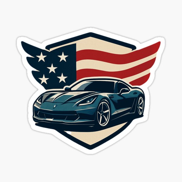 Item preview, American Supercar Emblem – Stars, Stripes & Speed designed and sold by John-Millar.