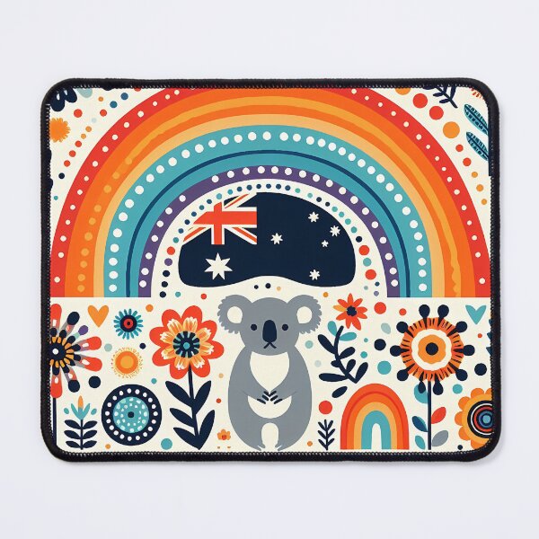 Item preview, Scandinavian Folk Art Cute Koala and Rainbow by heidiannemorris © designed and sold by FOLK ART FUSION by heidiannemorris.