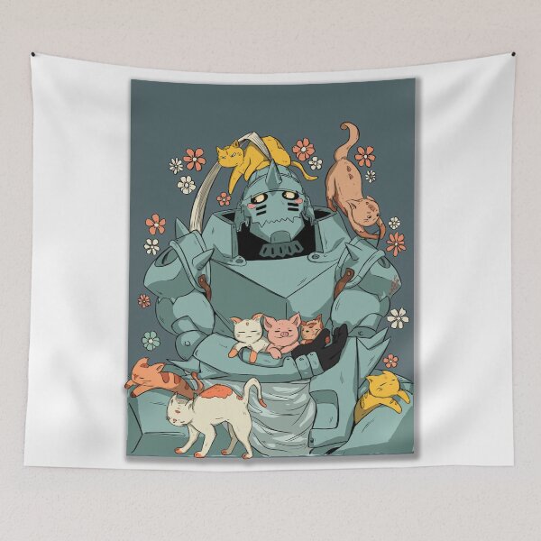 Item preview, Alphonse Elric with Cute Cats – Fullmetal Alchemist Fan Art designed and sold by 32BlackRoses.