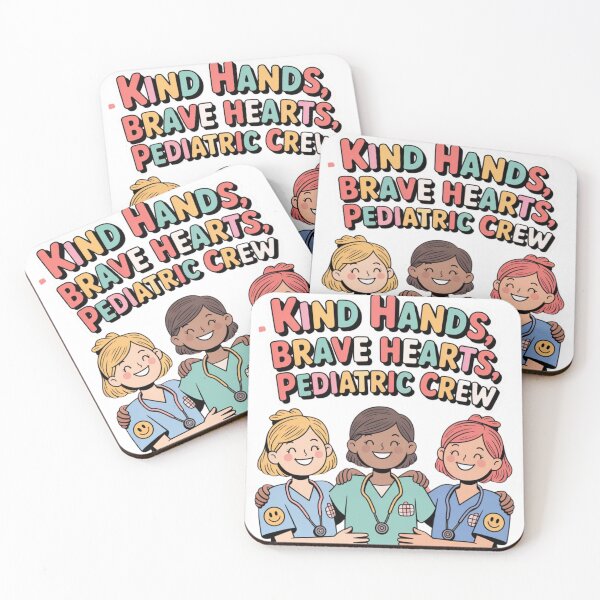 Item preview, Kind Hands Brave Hearts – Pediatric Nurse Crew Design designed and sold by Giuggimade.