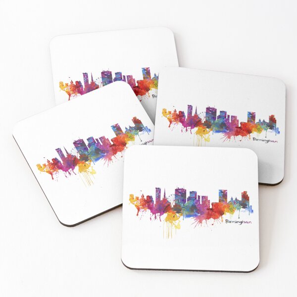 Item preview, Birmingham Skyline Watercolor designed and sold by caracatita75.