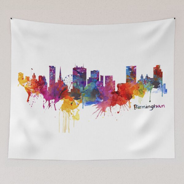 Item preview, Birmingham Skyline Watercolor designed and sold by caracatita75.