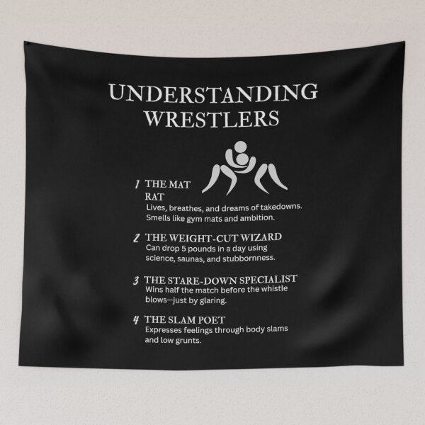 Item preview, Understanding Wrestlers – Funny Mat Life Humor for Grapplers – Black designed and sold by PsyFlow35.