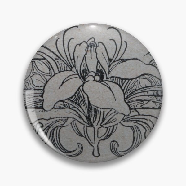 Item preview, Art by Mike Linocut Iris Lily Orchid Nature Flora Fauna Gardener designed and sold by allartbymike.