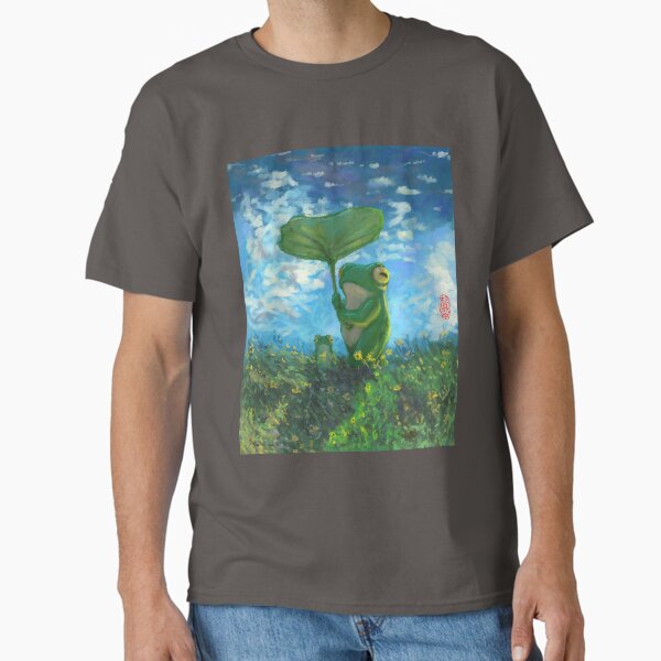 Item preview, Parodie de grenouille de La Femme à l'ombrelle de Monet – Art fantaisiste de grenouille impressionniste designed and sold by DingHuArt.