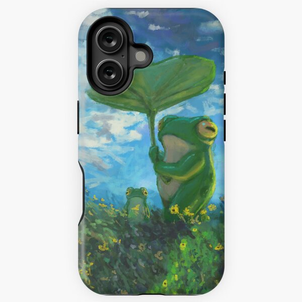 Vista previa del artículo con la obra «Parodia de rana de La mujer con sombrilla de Monet: arte impresionista caprichoso de ranas», diseñado y vendido por DingHuArt.