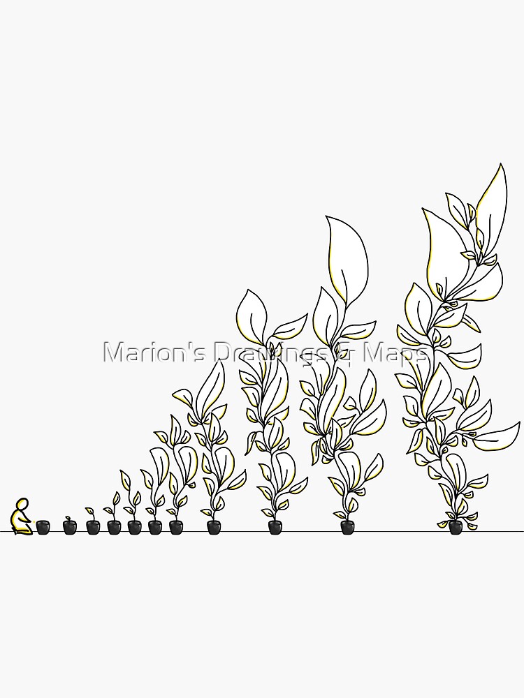 Imagen 3 de 3, Pegatina con la obra Attentiveness, diseñada y vendida por MarionCharreau.